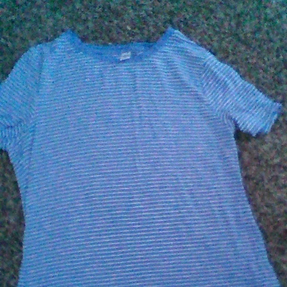 Blue and white striped shirt. Old navy.